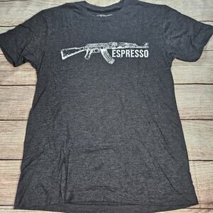 Black Rifle Coffee & Company Logo BRCC Espresso T-Shirt Charcoal Small New